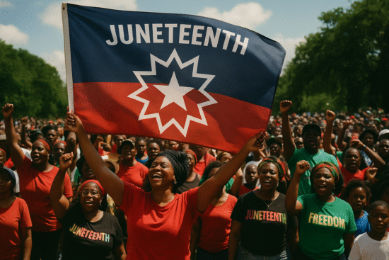 Juneteenth celebrations across the United States, honoring the emancipation of enslaved people
