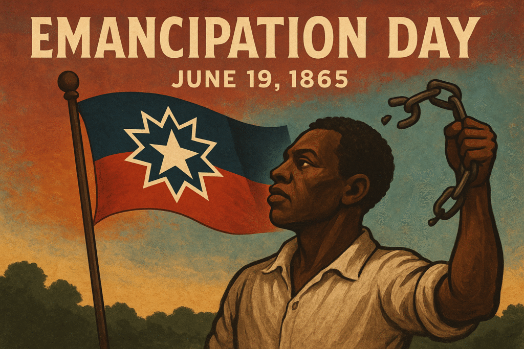 Juneteenth represented in music, art, and film, showcasing African American culture and resilience