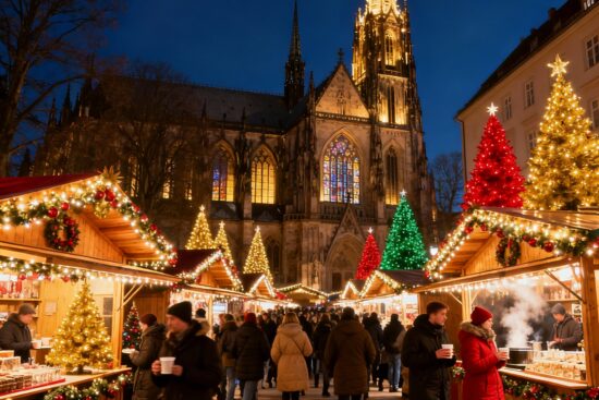 Featured Image - Panoramic Christmas Markets in Europe 2025 Night Scene